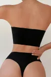 Kadın Siyah Straplez Sütyen Ve Yüksek Bel Külot Takım – Modern, Konforlu Ve Günlük Kombinlere Uygun