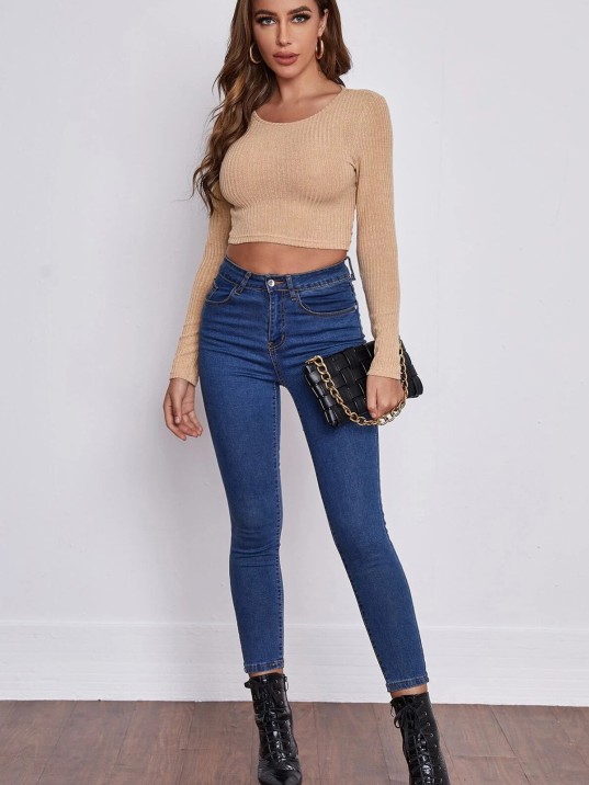 Kadın Krem Uzun Kollu Arkadan Bağlamalı Bluz – Şık, Rahat Ve Kolay Kombinlenebilir