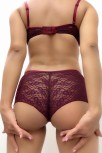 Kadın Bordo Push-up Şortlu Dantelli Sütyen Takımı – Modern, Konforlu Ve Günlük Kombinlere Uygun