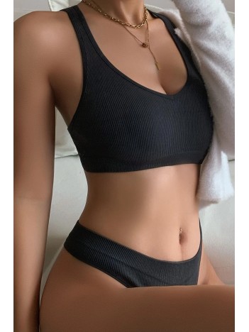 Kadın Gri Desteksiz Seamless Tangalı İç Çamaşır Takımı Kadın Gri Desteksiz Seamless Tangalı İç Çamaşır Takımı