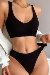 Kadın Siyah Desteksiz Seamless Tangalı İç Çamaşır Takımı – Modern, Konforlu Kadın Siyah Desteksiz Seamless Tangalı İç Çamaşır Takımı – Modern, Konforlu