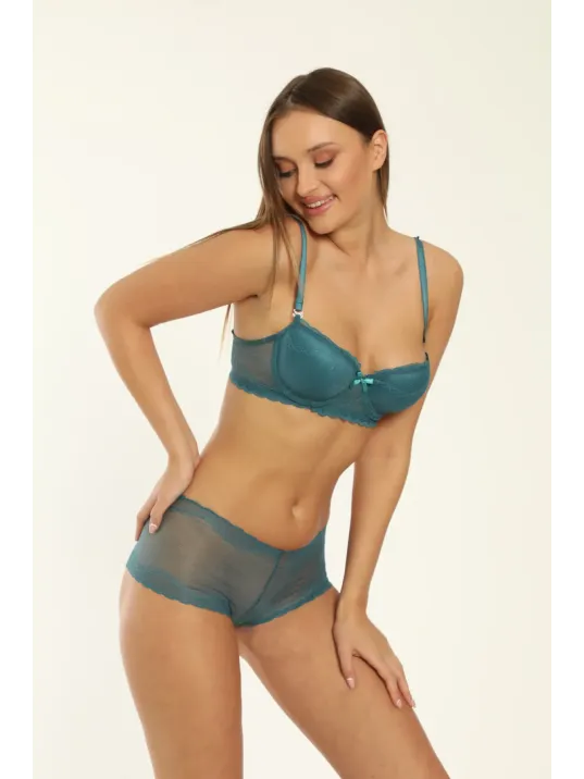 Kadın Yeşil Şortlu Push Up Sütyen Külot Takımı – Modern, Konforlu Ve Günlük Kombinlere Uygun Kadın Yeşil Şortlu Push Up Sütyen Külot Takımı – Modern, Konforlu Ve Günlük Kombinlere Uygun