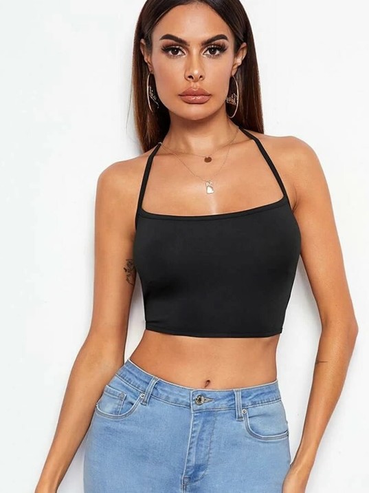 Kadın Siyah Belden Bağlamalı Şık Büstiyer – Modern ve Şık Tasarım