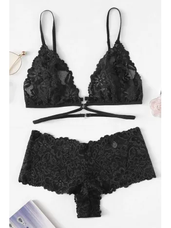 Kadın Siyah Özel Şık Sütyen Külot Takımı – Modern, Konforlu Ve Günlük Kombinlere Uygun