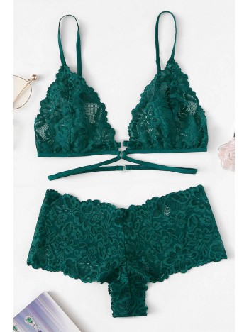 Kadın Yeşil Özel Şık Sütyen Külot Takımı – Modern, Konforlu Ve Günlük Kombinlere Uygun