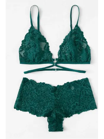 Kadın Yeşil Özel Şık Sütyen Külot Takımı – Modern, Konforlu Ve Günlük Kombinlere Uygun
