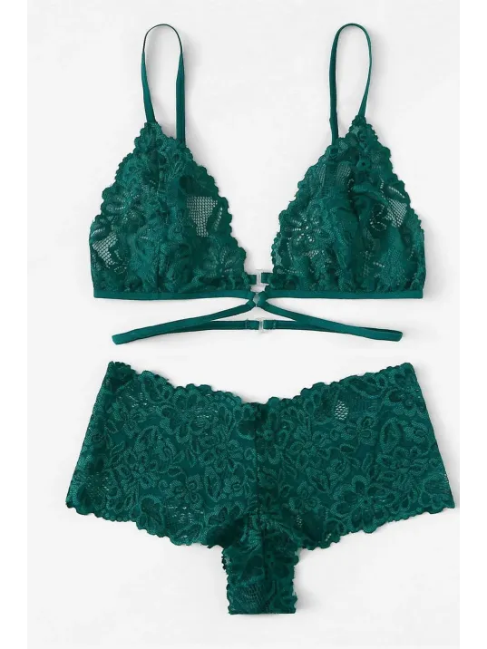 Kadın Yeşil Özel Şık Sütyen Külot Takımı – Modern, Konforlu Ve Günlük Kombinlere Uygun