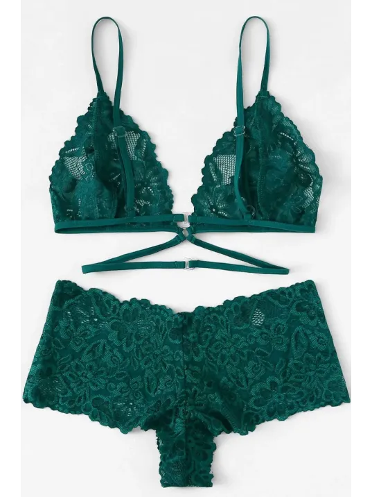 Kadın Yeşil Özel Şık Sütyen Külot Takımı – Modern, Konforlu Ve Günlük Kombinlere Uygun