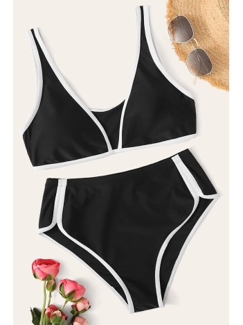 Kadın Siyah Pedli Yüksel Bel Sütyen Külot Takımı – Modern, Konforlu ve Günlük Kombinlere Uygun