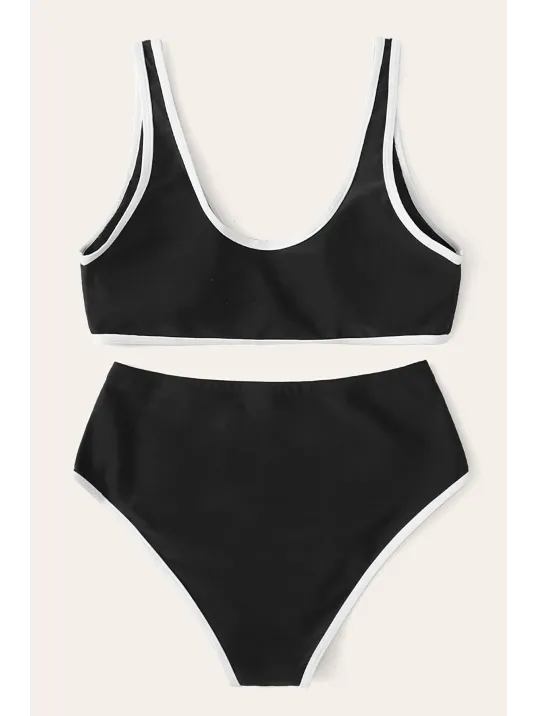 Kadın Siyah Pedli Yüksel Bel Sütyen Külot Takımı – Modern, Konforlu Ve Günlük Kombinlere Uygun