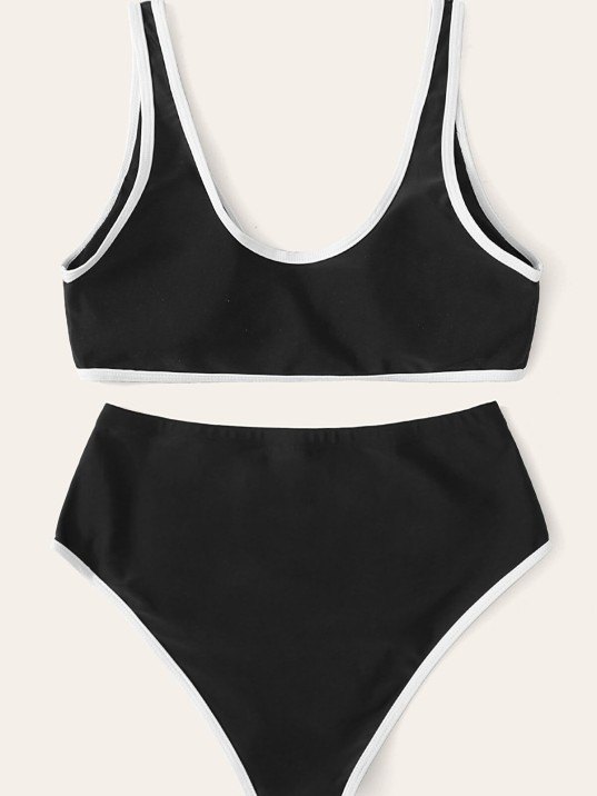 Kadın Siyah Pedli Yüksel Bel Sütyen Külot Takımı – Modern, Konforlu ve Günlük Kombinlere Uygun