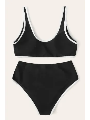 Kadın Siyah Pedli Yüksel Bel Sütyen Külot Takımı – Modern, Konforlu Ve Günlük Kombinlere Uygun