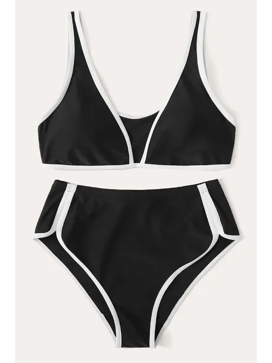 Kadın Siyah Pedli Yüksel Bel Sütyen Külot Takımı – Modern, Konforlu Ve Günlük Kombinlere Uygun