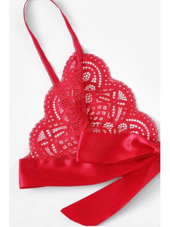 Kadın Kırmızı Kurdelalı Ve Dantelli Sütyen Külot Takımı – Modern, Konforlu Ve Günlük Kombinlere Uygun
