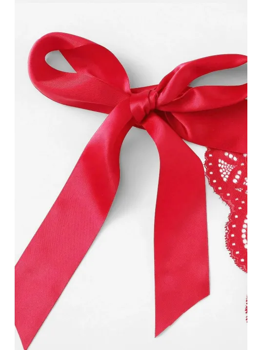 Kadın Kırmızı Kurdelalı Ve Dantelli Sütyen Külot Takımı – Modern, Konforlu Ve Günlük Kombinlere Uygun