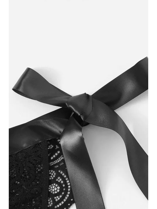 Kadın Siyah Kurdelalı Ve Dantelli Sütyen Külot Takımı – Modern, Konforlu Ve Günlük Kombinlere Uygun