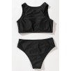 Kadın Siyah Tül Detaylı Yüksek Bel Sütyen Takımı – Modern, Konforlu ve Günlük Kombinlere Uygun