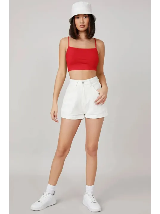 Kadın Kırmızı Ip Askılı Crop Top Büstiyer – Modern Ve Şık Tasarım Kadın Kırmızı Ip Askılı Crop Top Büstiyer – Modern Ve Şık Tasarım