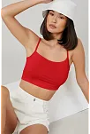 Kadın Kırmızı Ip Askılı Crop Top Büstiyer – Modern Ve Şık Tasarım
