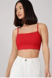 Kadın Kırmızı Ip Askılı Crop Top Büstiyer – Modern Ve Şık Tasarım