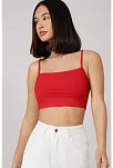 Kadın Kırmızı Ip Askılı Crop Top Büstiyer – Modern Ve Şık Tasarım