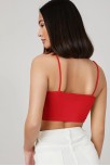 Kadın Kırmızı Ip Askılı Crop Top Büstiyer – Modern Ve Şık Tasarım