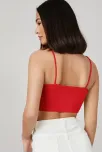 Kadın Kırmızı Ip Askılı Crop Top Büstiyer – Modern Ve Şık Tasarım