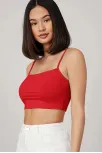 Kadın Kırmızı Ip Askılı Crop Top Büstiyer – Modern Ve Şık Tasarım
