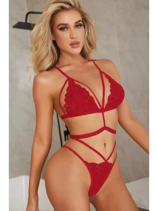 Kadın Kırmızı Beli Lastik Detaylı Özel Şık Sütyen Takımı – Modern, Konforlu Ve Günlük Kombinlere Uygun