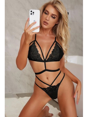 Kadın Siyah Beli Lastik Detaylı Özel Şık Sütyen Takımı Kadın Siyah Beli Lastik Detaylı Özel Şık Sütyen Takımı