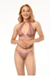 Kadın Pudra Transparan Dantelli Kapsız Sütyen Takımı – Modern, Konforlu Ve Günlük Kombinlere Uygun