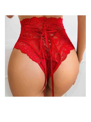 Kadın Kırmızı Yüksek Bel Fantezi Külot – Modern Ve Şık Tasarım