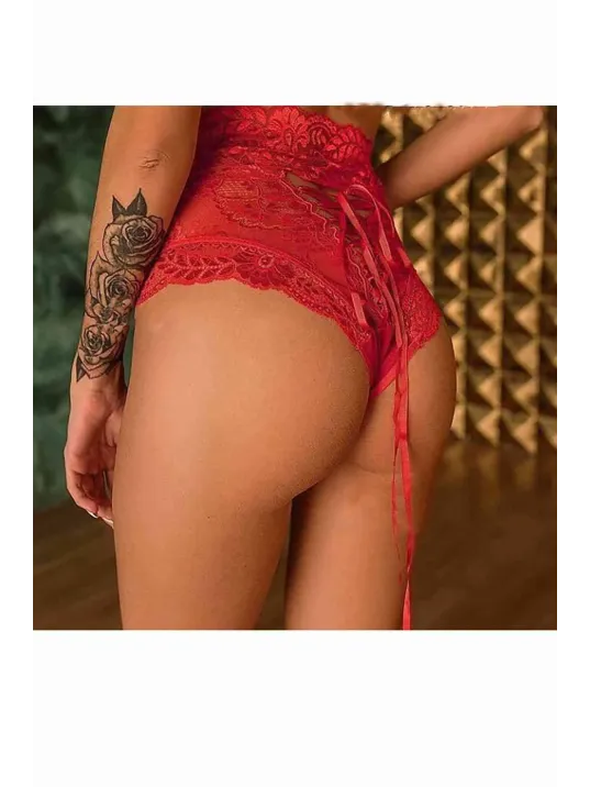 Kadın Kırmızı Yüksek Bel Fantezi Külot – Modern Ve Şık Tasarım