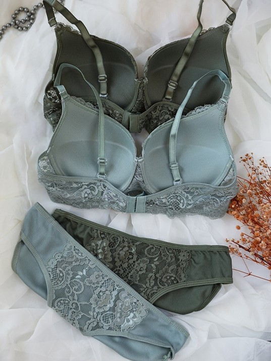 Kadın Haki Ve Su Yeşili Dolgulu Balenli Sütyen Külot 2'li Paket – Modern Ve Şık Tasarım Kadın Haki Ve Su Yeşili Dolgulu Balenli Sütyen Külot 2'li Paket – Modern Ve Şık Tasarım