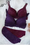 Kadın Bordo Ve Mor Dolgulu Balenli Sütyen Külot 2'li Paket – Modern Ve Şık Tasarım