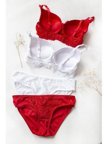 Kadın Kırmızı Ve Beyaz Dolgulu Balenli Sütyen Külot 2'li Paket – Modern Ve Şık Tasarım Kadın Kırmızı Ve Beyaz Dolgulu Balenli Sütyen Külot 2'li Paket – Modern Ve Şık Tasarım