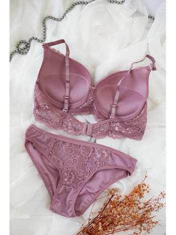 Kadın Pudra Dolgulu Dantel Sütyen Ve Külot Takım – Modern, Konforlu Ve Günlük Kombinlere Uygun
