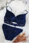Kadın Lacivert Dolgulu Dantel Sütyen Ve Külot Takım – Modern, Konforlu Ve Günlük Kombinlere Uygun