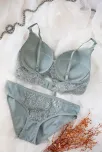 Kadın Su Yeşili Dolgulu Dantel Sütyen Ve Külot Takım – Modern, Konforlu Ve Günlük Kombinlere Uygun