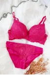 Kadın Fuşya Dolgulu Dantel Sütyen Ve Külot Takım – Modern, Konforlu Ve Günlük Kombinlere Uygun