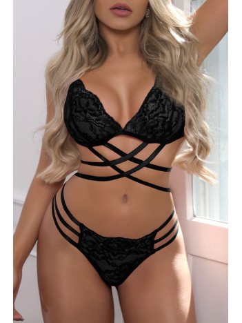 Kadın Siyah Dantel Özel Tasarım Şık Sütyen Külot Takımı – Modern, Konforlu Ve Günlük Kombinlere Uygun