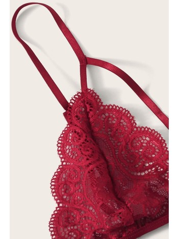 Kadın Bordo Dantel Sütyen Külot Takımı – Modern, Konforlu Ve Günlük Kombinlere Uygun