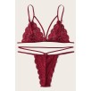 Kadın Bordo Dantel Sütyen Külot Takımı – Modern, Konforlu ve Günlük Kombinlere Uygun
