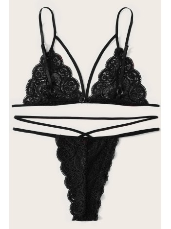 Kadın Siyah Dantel Sütyen Külot Takımı – Modern, Konforlu Ve Günlük Kombinlere Uygun