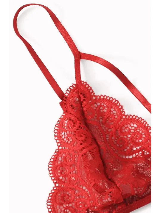 Kadın Kırmızı Dantel Sütyen Külot Takımı – Modern, Konforlu Ve Günlük Kombinlere Uygun