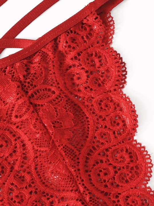 Kadın Kırmızı Dantel Sütyen Külot Takımı – Modern, Konforlu ve Günlük Kombinlere Uygun