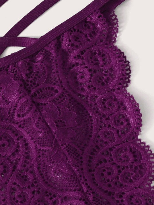Kadın Mor Dantel Sütyen Külot Takımı – Modern, Konforlu Ve Günlük Kombinlere Uygun