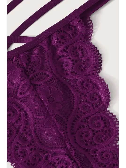 Kadın Mor Dantel Sütyen Külot Takımı – Modern, Konforlu Ve Günlük Kombinlere Uygun