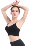 Kadın Siyah Çarpraz İpli Spor Büstiyer – Modern Ve Şık Tasarım