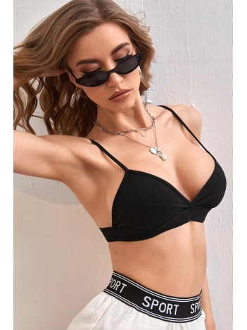 Kadın Siyah Kapsız Sırtı Açık Crop Top Bluz – Şık, Rahat Ve Kolay Kombinlenebilir